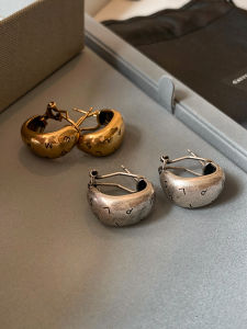 CAFFTI | Vintage Letter High-End Luxury Silver Metal Earrings