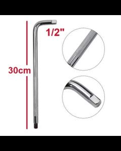 Cần Siết Đầu vuông 1/2 Tạo Lực Chữ L Cong 90 Độ Dài 300mm Tương Đương 118 Inch Chât Liệu Thép CRV Cờ Lê Mở Bu Lông