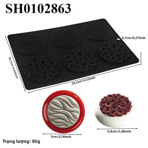 Khuôn Làm Bánh Silicon Thiết Kế Sóng Và Họa Tiết 2/6 Ô Khuôn Fondant Thân Thiện Với Môi Trường Dụng Cụ Làm Bánh Nhà Bếp Dùng Trang Trí Món Tráng Miệng