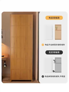 Wooden Bookcase Storage Flip Door Toy 4/5/6 layer Display Organizer Floor-standing Living Room