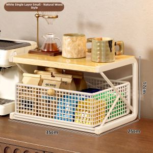 SUOBAI | Retro Multilevel Drawer-Style Shelving Unit