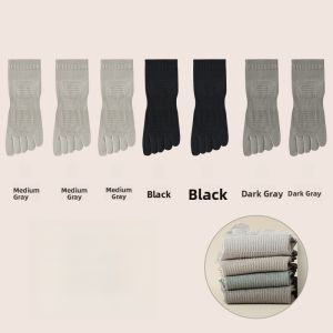 Miiow | Mens Five-Finger Short Socks Thin Mesh Breathable Sweat Absorbent Anti-Odor Summer Boat Socks White Toe Shorts Cotton Blend