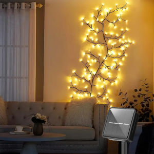 LED Willow Vine Wall Lights USB-Powered 185cm Branch Lighting Perfect for Christmas FireplaceMantel or Festive Wall Accent Decor