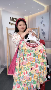 Đồ Bộ Tole Lanh Nữ 40-75kg Thiết Kế Dáng Áo Cổ Tròn Viền Tay Dài Quần Dài Đồ Ngủ Mặc Nhà Xinh