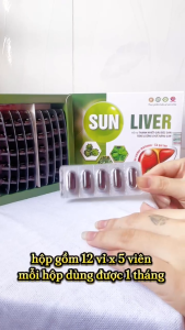 Viên uống giải độc gan Sunliver Vạn Tam Chính hãng hỗ trợ giảm men gan caovàng da dị ứng nổi mề đay giải độc rượu bia