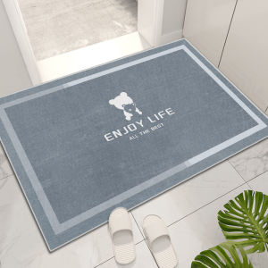 Luxury Entrance Mat Anti-Slip Kitchen Floor Rug Whole Layout Home Bathroom Door Mat Modern Simple Style Machine Washable