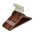 Solid Wood Clothes Hanger Home Hotel Wardrobe Clothes Drying Rack No Trace Anti-Slip Trouser Hanger for Clothing Store. 
