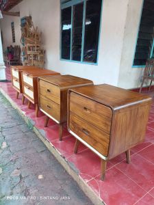 Bedside Table Meja Samping Nakas Rotan Kotak Murah Terbaru