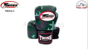 นวมชกมวย นวม มวยไทย Twins Special Muay Thai Boxing Camo Fancy Gloves Genuine Leather 1pair หนังแท้ Training Sparring