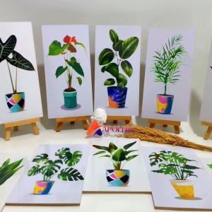 HIASAN DINDING MONSTERA PLANT (15X30 CM ) WALL DECOR HIASAN DINDING KAMAR PAJANGAN RUANGAN POSTER KAYU MONSTERA PLANT