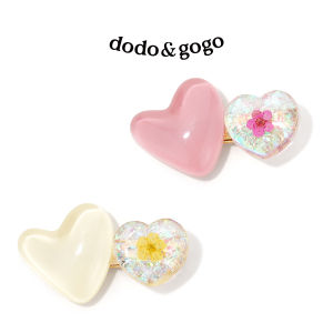 Cute Sweet Heart Shaped Hair Clips for Women New 2025 DODOGOGO Childrens Hair Accessories Side Clips Forehead Decorations