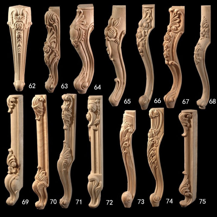 Solid Wood Table Leg European-Style Leg Furniture Carved Feet Coffee ...