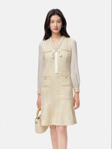 Koradior | Autumn Wool Illusion Two-Piece Mermaid Dress