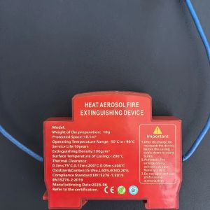 Aitemay Mini Fire Extinguisher Device for Power Cabinets - 220V Compact ABS Safety Unit Lightweight (0.100kg) 11x9x3cm 1Pcs