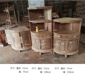 Rosewood Triangle Cabinet Solid Wood Corner Cabinet New Chinese Style Storage Multi-Functional Guest Restaurant Wine Cabinet Corner Storage Storage Rack
