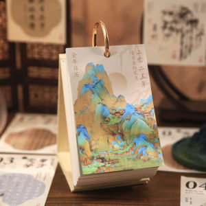 2026 New Year Calligraphy Calendar Original Design Chinese Style Desk Decoration Tearable Pages 365 Days Countdown Daily Check-In Gift