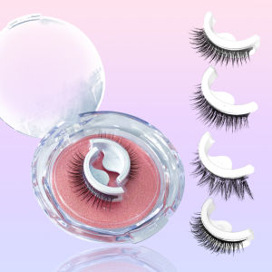 Self Adhesive Eyelashes Glue Free Reusable Full Strip Eyelash Thick Natural Makeup Tool False Lashes