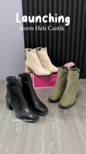 PINKEY P282 Sepatu Boots Murah Wanita Terkini Flat Terlaris Populer