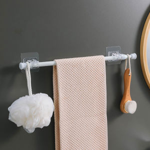 2 Pcs/Set Double Rod Holder Curtain Pole Bracket Heavy Holder Storage Rack Shelf Bathroom Organizer towel holder rack