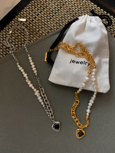 CAFFTI | Natural Baroque Pearl Silver Exaggerated Necklace