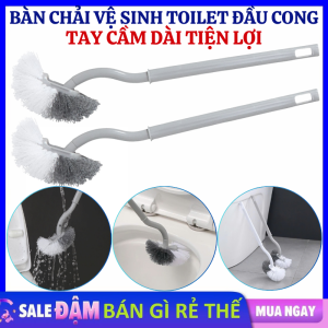 Chổi Cọ Toilet Đầu Cong 2 Màu Cán Dài 40cm - Bàn Chải Chà Toilet Nhà Vệ Sinh Nhà Tắm Đa Năng / Bàn Chải Chà Sàn  Chổi Chà Toilet Cọ Sạch Mọi Vết Bẩn Dễ Dàng Có Tay Cầm Dài Tiện Lợi