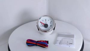 ELING Universal 52mm Fuel Level Gauge Meter 0-190ohm 240-33ohm Signal with Red Backlight 12Volts 24V for Boat Yacht Car Truck