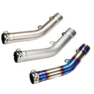 Titanium Alloy / Stainless Steel Motorcycle Exhaust Middle Mid Link Pipe Connecting Muffler Slip On Connect LINK pipe Fit For KAWASAKI Ninja ZX-6R 636 ZX6R 2023-2024