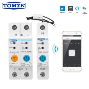 Công Tắc Thông Minh WiFi TOMZN 63A Ewelink Tích Hợp Đồng Hồ Đo Điện Năng Giám Sát kWh Cầu Dao Hẹn Giờ Rơle Cho Nhà Thông Minh Tự Động Hóa