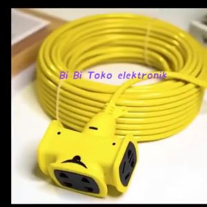 【COD】10/20/30/40 Meter Kabel Ekstensi Extension Cord Steker Eropa Amerika Tahan Air 2500W Daya Tinggi Kabel Sambungan Peralatan Elektronik Multi Fungsi /Colokan Kabel Listrik /Kabel kerja Bengkel panjang kabel kabel gulungan roll Catu Daya Luar Ruangan