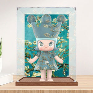 Acrylic Display Box Dustproof Bubble Princess Van Gogh Museum 1000% MOLLY 400% Scale Collectible Figure Case Storage Showcase