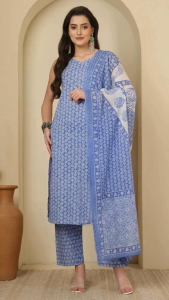 DEBAYU Nayo Ladies Sleeveless Kurta with Bottom & Dupatta Set Size S to XXL Malaysia