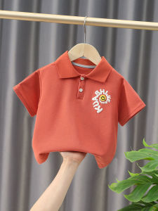 Summer Cotton Polo Shirt for Kids Short Sleeve Boys Girls T-Shirt Korean Style BaoxinBear Baby Clothes Sweat Absorbent Fun Pattern