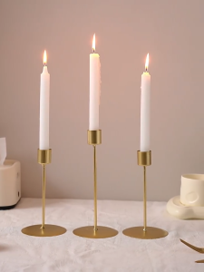Chinese Style Metal Candle Holders Simple Golden Wedding Decoration Bar Party Living Room Decor Home Decor Candlestick