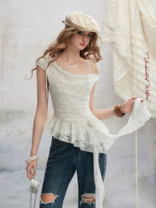 Unifree | White Off-Shoulder Lace Blouse