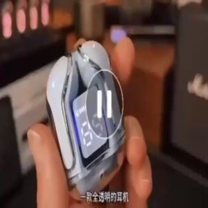 TA TWS MACARON ULTRAPODS MAX Bluetooth 5.3 earphone with Microphone HiFi Stereo Bass Earbuds macaron led display transparan