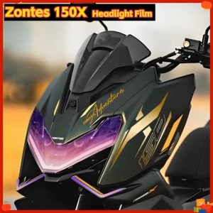 ZONTES 150X Motorcycle Headlight Transparent Stickers - Colorful Gradient Iridescent Vinyl Decals Waterproof Easy Install Tuning Exterior Decor Accessories