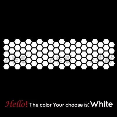 Sporty Scratch Cover Honeycomb Design Water-resistant Car Body Sticker