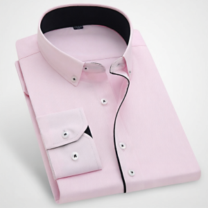 Boman | Business Leisure Long Sleeve Shirt pink and white wedding for groom best man or brotherhood