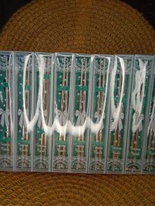 vania souvenir..souvenir pernikahan Sumpit Stenlis Mika Motif isi 50 pcs Souvenir Pernikahan sovenir khitan khitanan