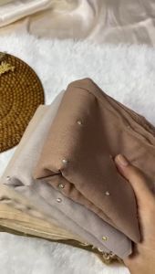 Hijab Segi Empat Paris Jadul Payet Tabur Swarovski || Kerudung Segiempat Swarovski || Hijab Paris payet tasel nilon by melsa hijab