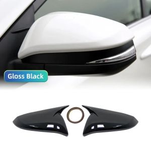 Glossy black rearview mirror protective cover for 2013-2019 Toyota RAV4