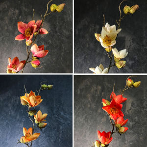 Artificial Magnolia Flowers Home Decorations Props New Chinese Style Floral Arrangements Silk Flowers Laoshan Beijing China
