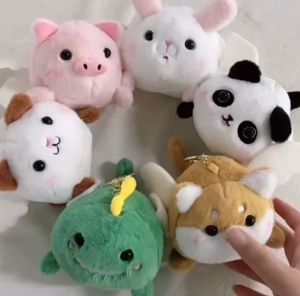 พวงกุญแจ YS310 มาใหม่ พวงกุญแจของเล่นตุ๊กตา สัตว์การ์ตูน หางหนุนได้ น่ารักๆ ห้อยกระเป๋า เป็นของขวัญ พร้อมส่งจากไทย