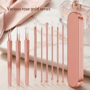 1/3/4/5/7/8/9pack pink comedone and blackhead needles for skincare of blemishes acne and acne womens beauty acne removal