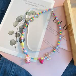 สร้อยคอลูกปัดน่ารัก (เซตกระต่ายชมพู) พร้อมส่งในไทย 🐰🐰