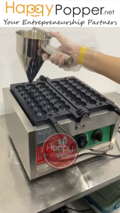Happypopper String Pastry Machine Egg Bubble Waffle Ball Net Celebrity Skewers Cake Electric Dessert Machine 葫芦蛋仔串串机电热小吃机