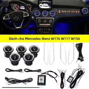 Đèn LED Trang Trí Cửa Gió Điều Hòa Ô Tô Mercedes-Benz A/CLA W176/GLA W156 12/64 Màu Đèn Viền Tạo Không Khí 12V