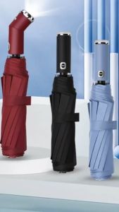 Fully Automatic Umbrella with LED Flashlight (Random Color)