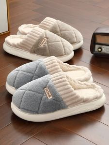 Dép Bông Mùa Thu Đông 2025 Mới Trong Nhà Đế Dày Ấm Áp Nhung Đế Ngoài Trời Cho Nam Và Nữ Dép Bông Đế Dày Ấm Áp Mùa Đông