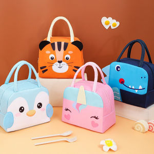 1PC Cartoon Insulated Lunch Bag Thermal Food Carrier Keeps Meals Warm Bento Bag For Boys Girls Portable School Lunch Box Bags